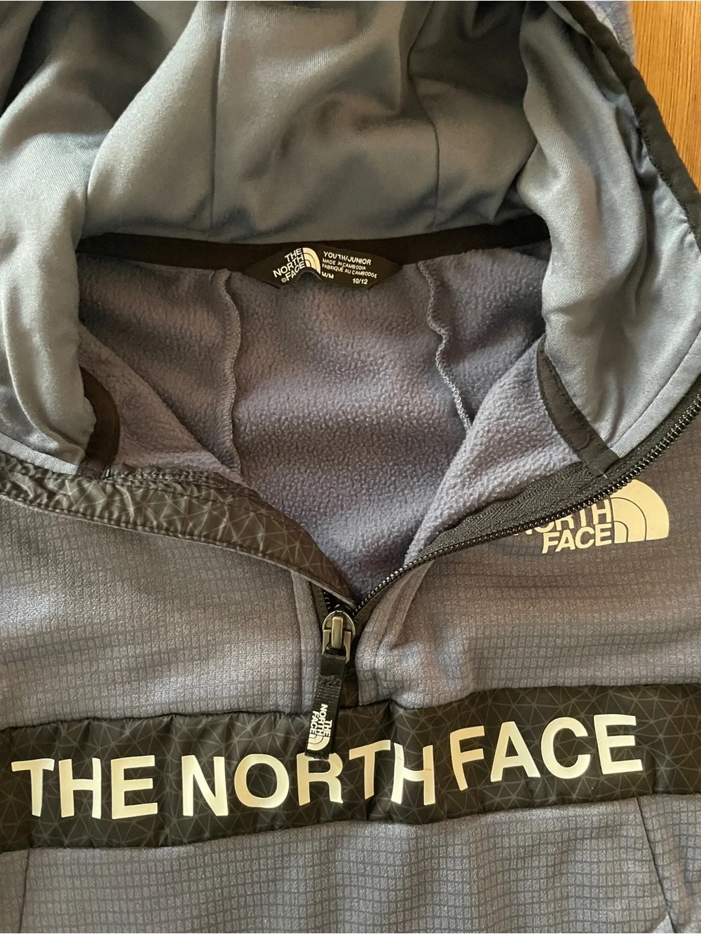 The North Face Hooded Youth Jacket in Gray